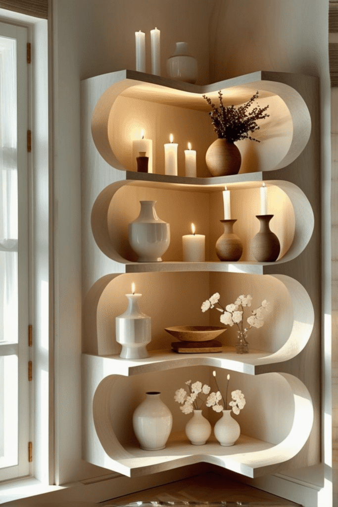 Layered Candle Styling for a Cosy Corner Feature