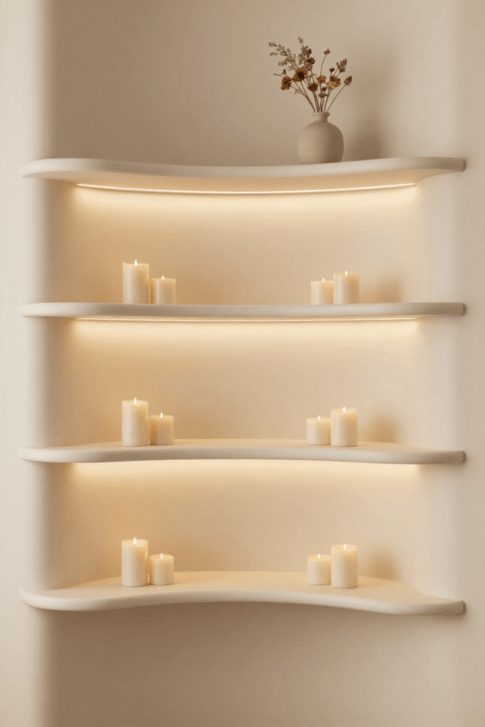 Sculptural Floating Shelves for Modern Wall Design
