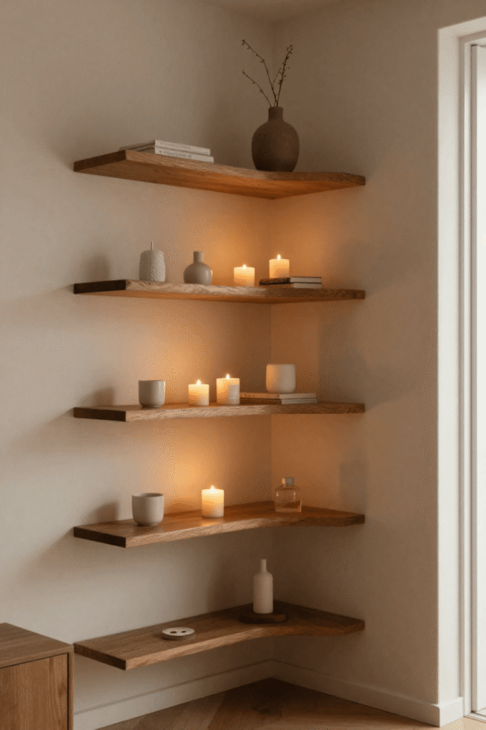 Small Space Curved Shelf Ideas for Apartments