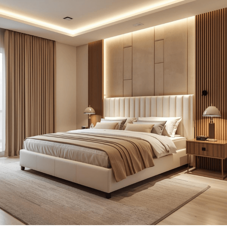 Vertical Wooden Slat Wall for Warm Texture