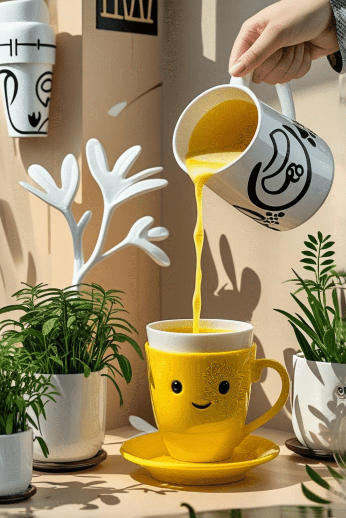 Cute cafe decoration ideas with creative elements