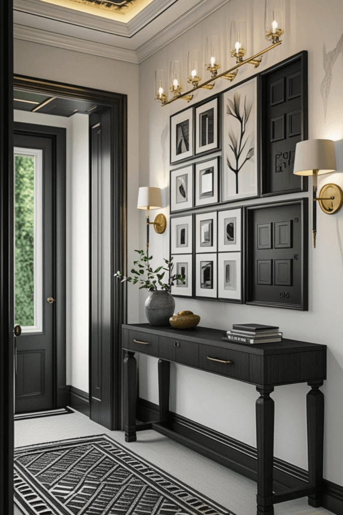 Elegant Hallway Decor with Gallery Wall Inspiration