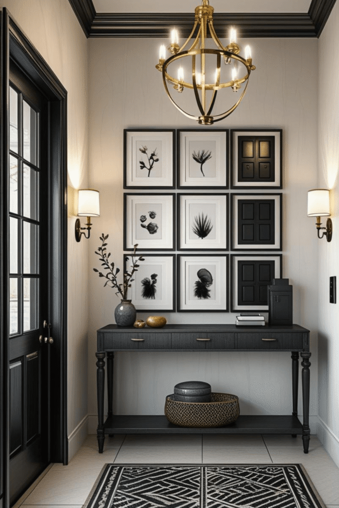 Luxury Entryway Hallway Design with Modern Lighting