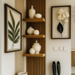 Minimal Framed Artwork for Floating Shelf Styling