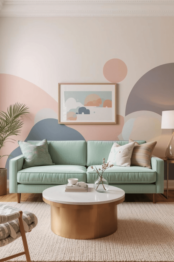 Minimal Pastel Living Room Decor Inspiration