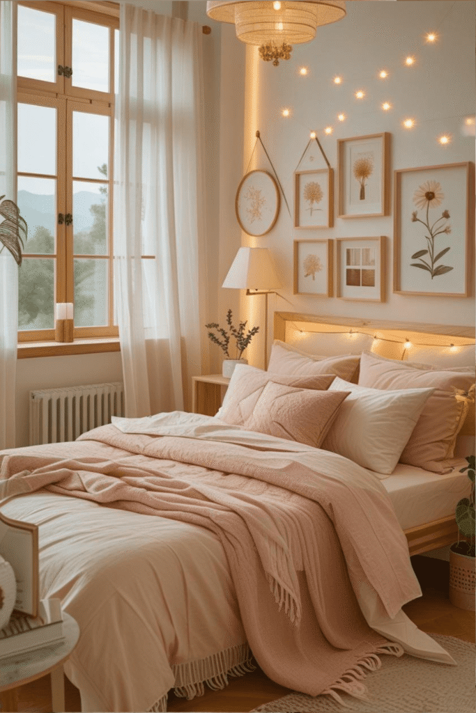 Minimal Peach Bedroom Ideas with Clean Aesthetic Style