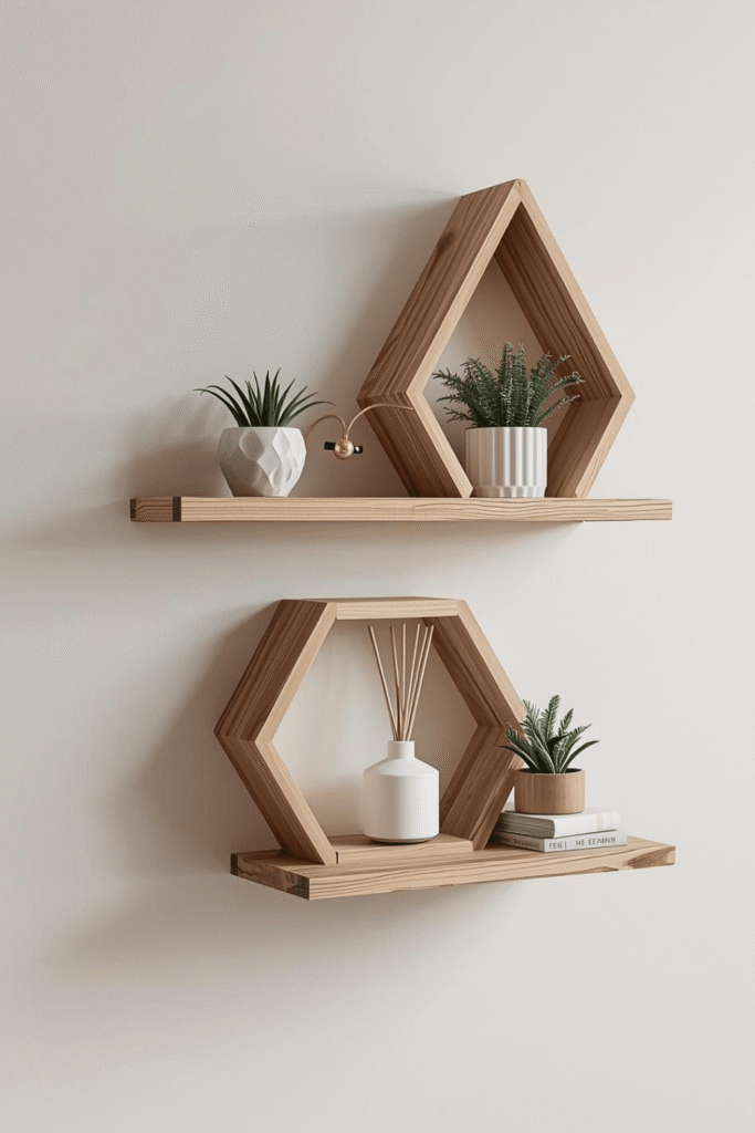 Minimalist Geometric Wall Shelf Ideas for Modern Interiors