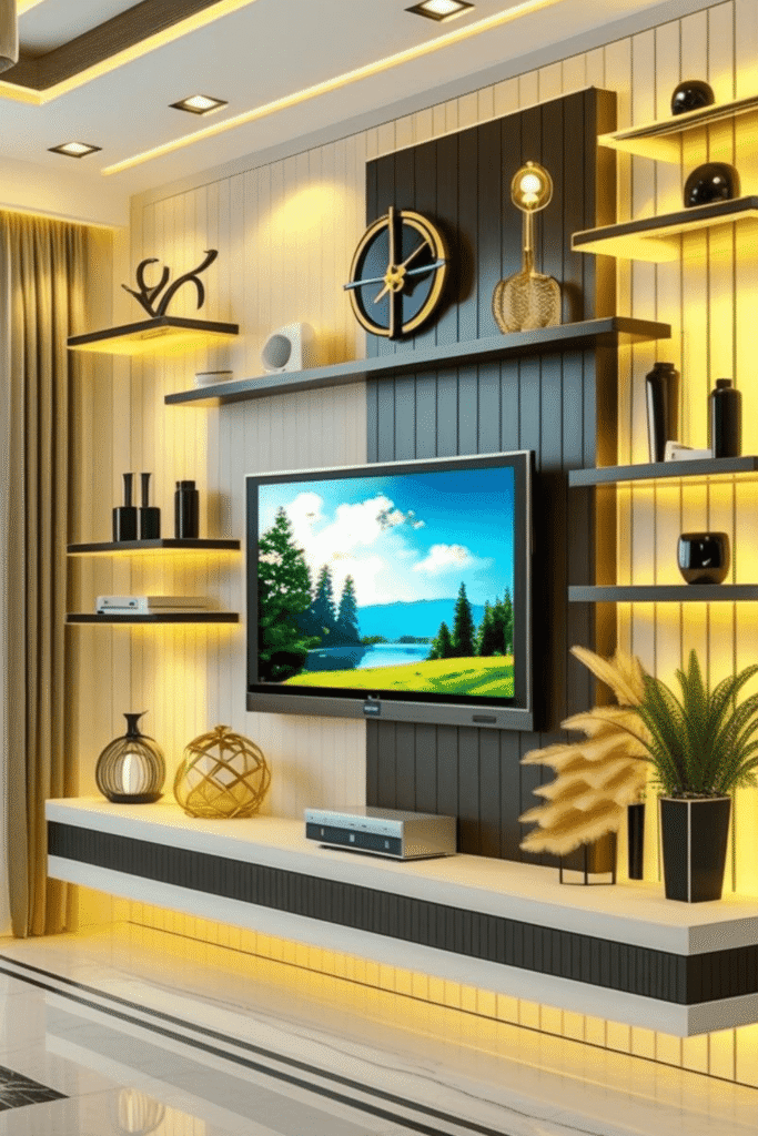 Modern LED TV Wall Unit Design for Elegant Homes