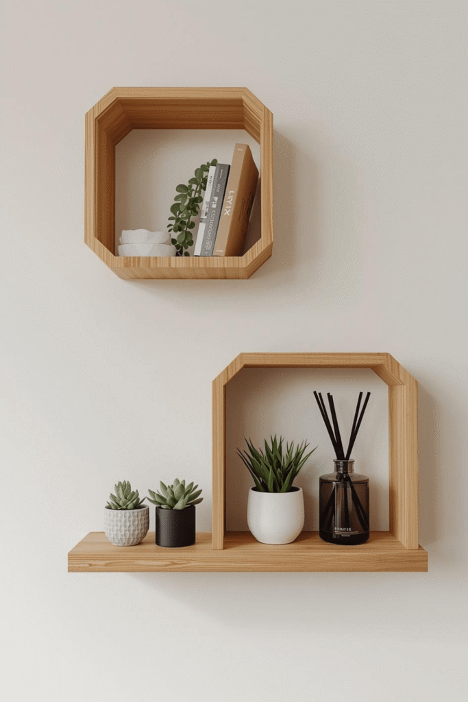 Modern Wooden Wall Shelf Decor Ideas for Minimalist Homes