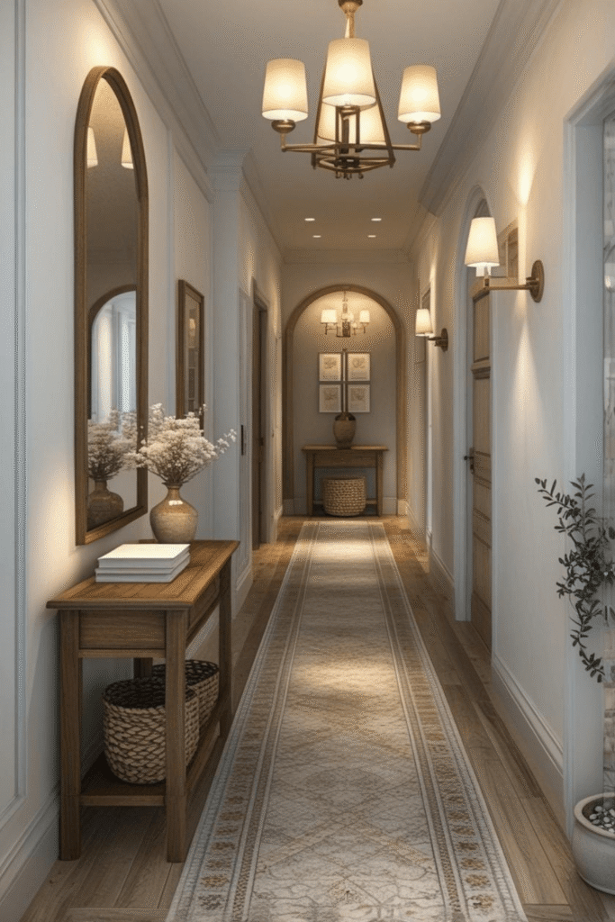 Neutral Hallway Styling for Timeless Appeal