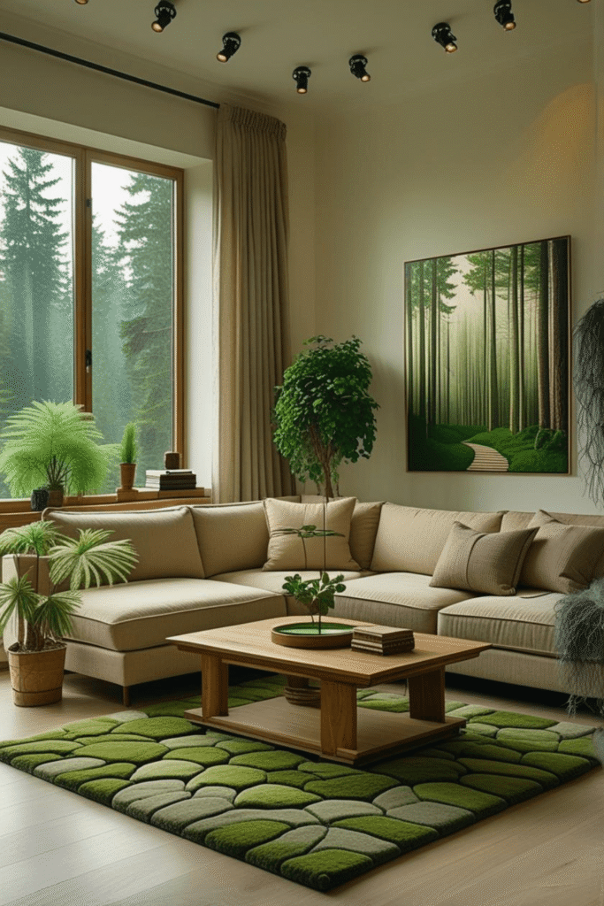 Organic Living Room Design with Natural Textures
