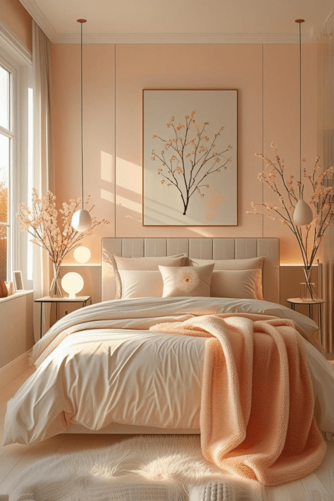 Peach and Beige Bedroom Ideas for a Warm Minimal Aesthetic