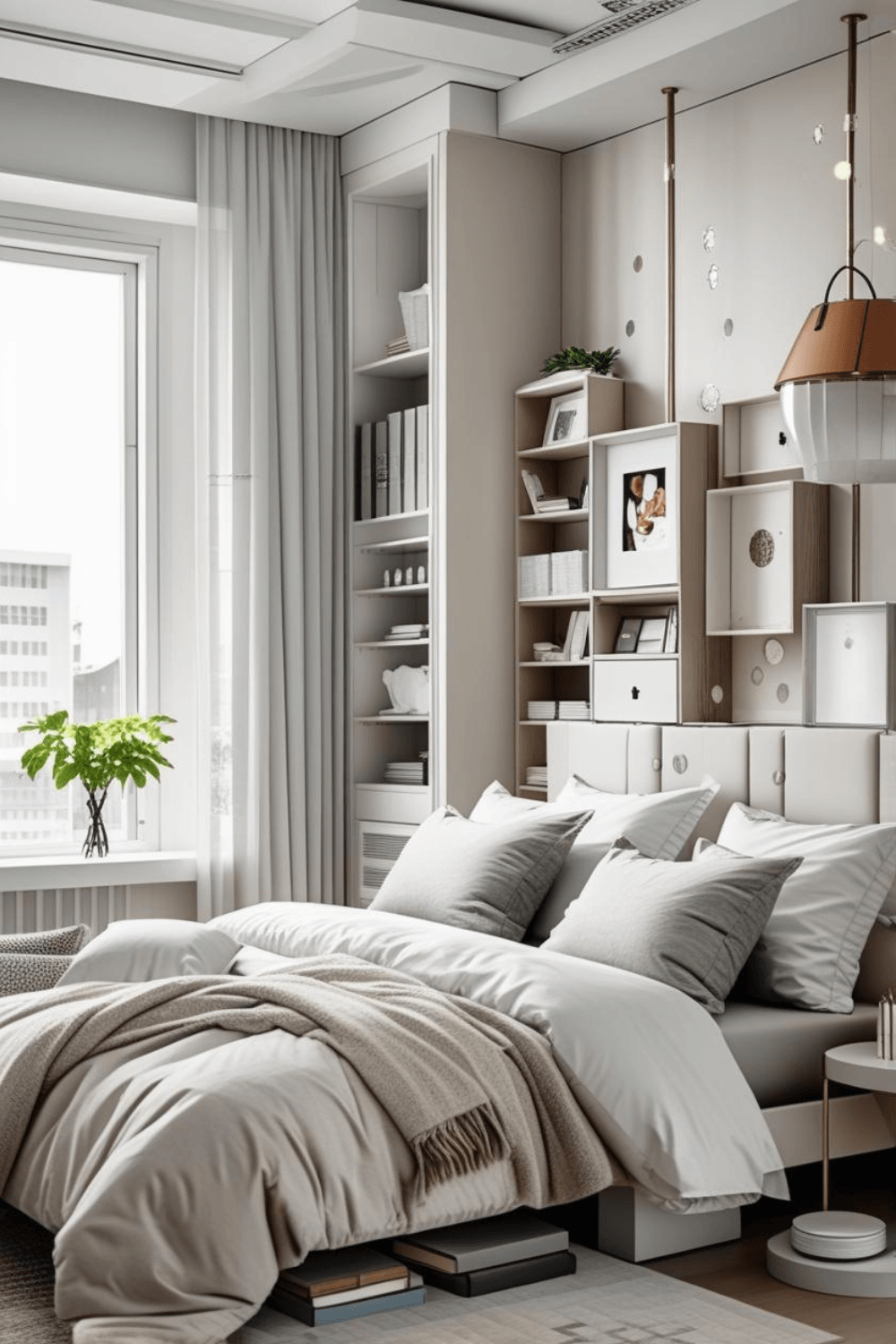 Smart Wall Storage Ideas for Small Cream Bedrooms