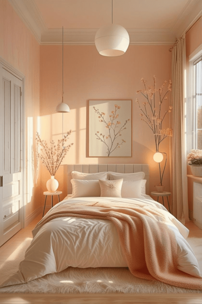 Soft Blush Peach Bedroom Ideas for a Calm and Relaxing Space