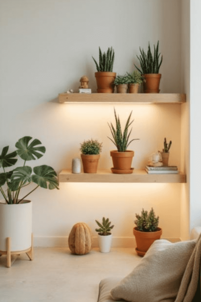 Stylish Indoor Plant Shelf Decor for Modern Interiors