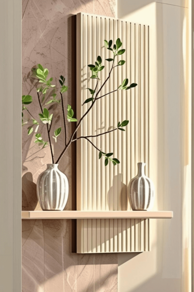 Stylish Modern Wall Decor with Textured Panel Design