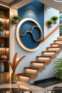 Stylish Staircase Accent Wall Design for Modern Interiors