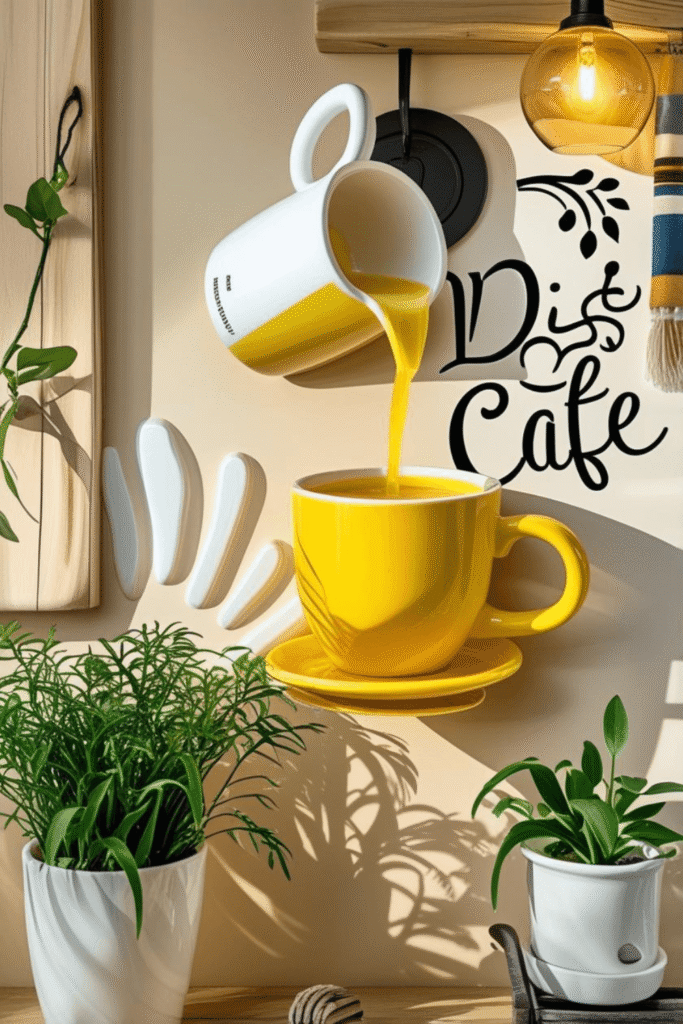 Unique cafe interior design ideas with artistic coffee themes