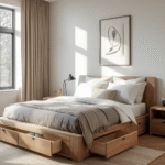 Different Styles of Queen Bed Frames with Drawers