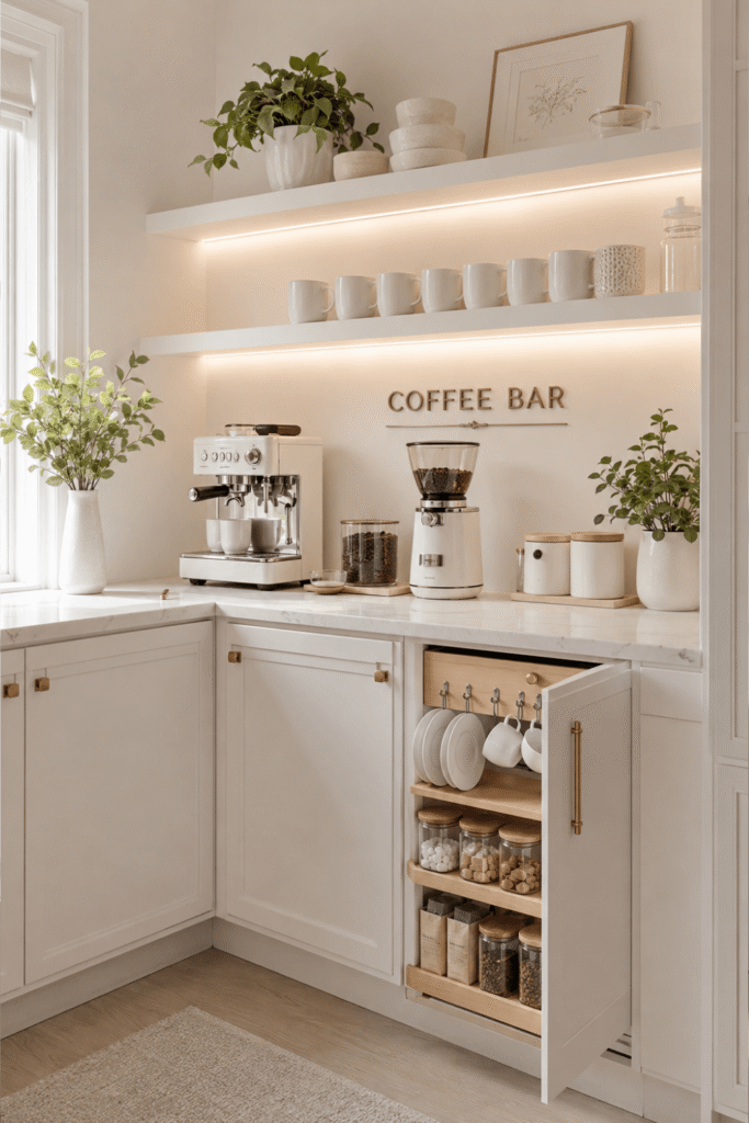 Farmhouse Coffee Bar Ideas That Feel Warm and Inviting