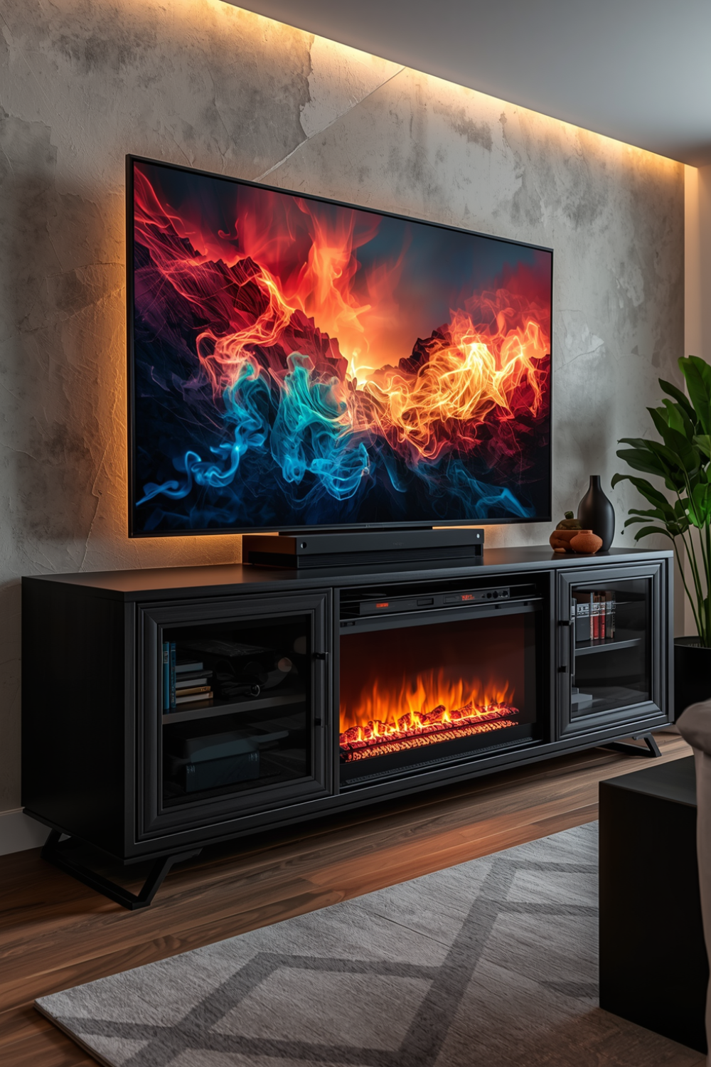 Finding an Entertainment Center with a Fireplace for a 65 Inch TV