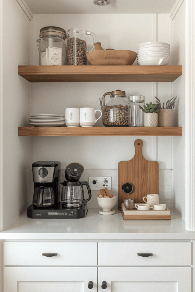 Neutral Coffee Bar Decor