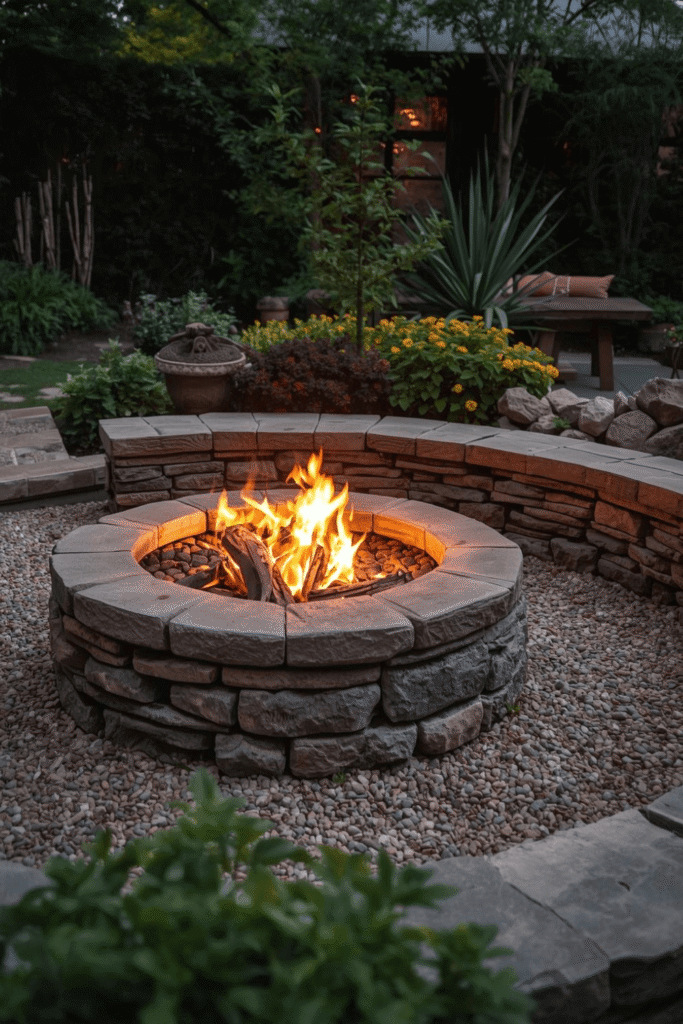 Rustic Fire Pit Designs for Natural Charm