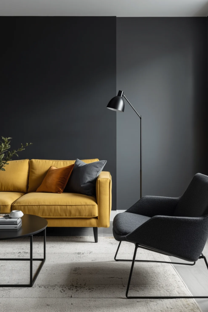 Try a Two-Tone Yellow and Charcoal Palette
