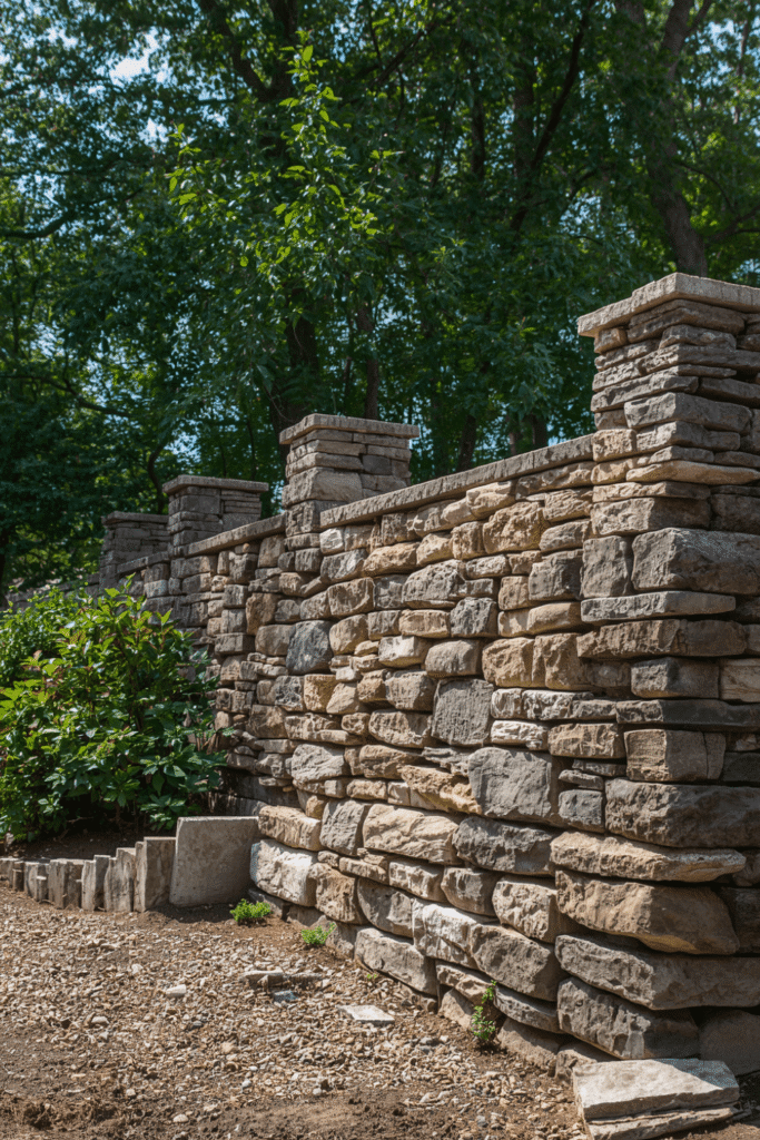 1. Stacked Fieldstone Wall