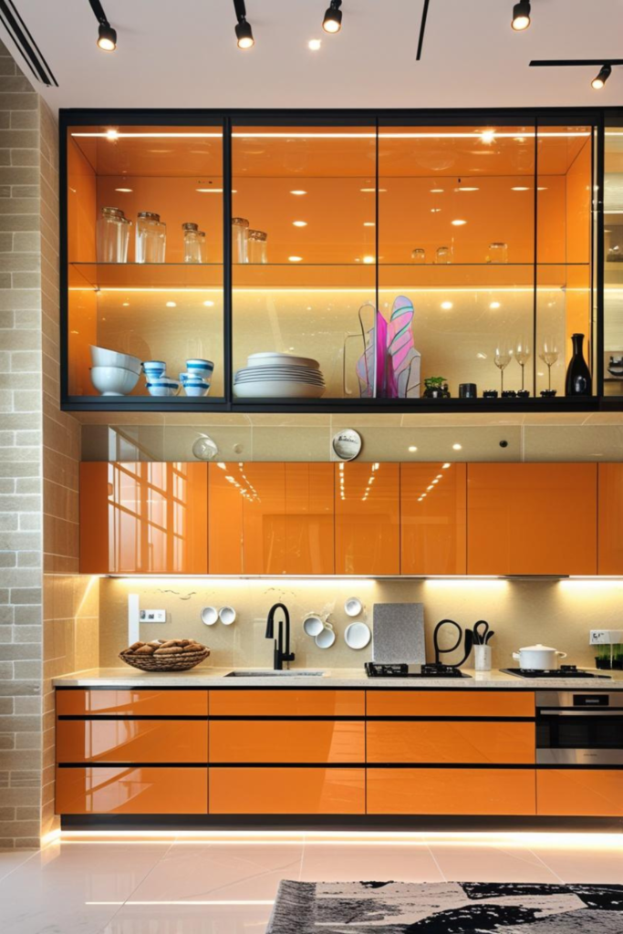 10. Bright Orange Kitchen Decor for Bold Homeowners