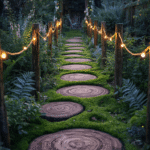 10. Wooden Round Stepping Stones