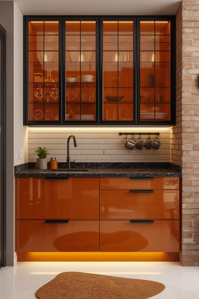 12. Cozy Orange Kitchen Inspiration for Everyday Living