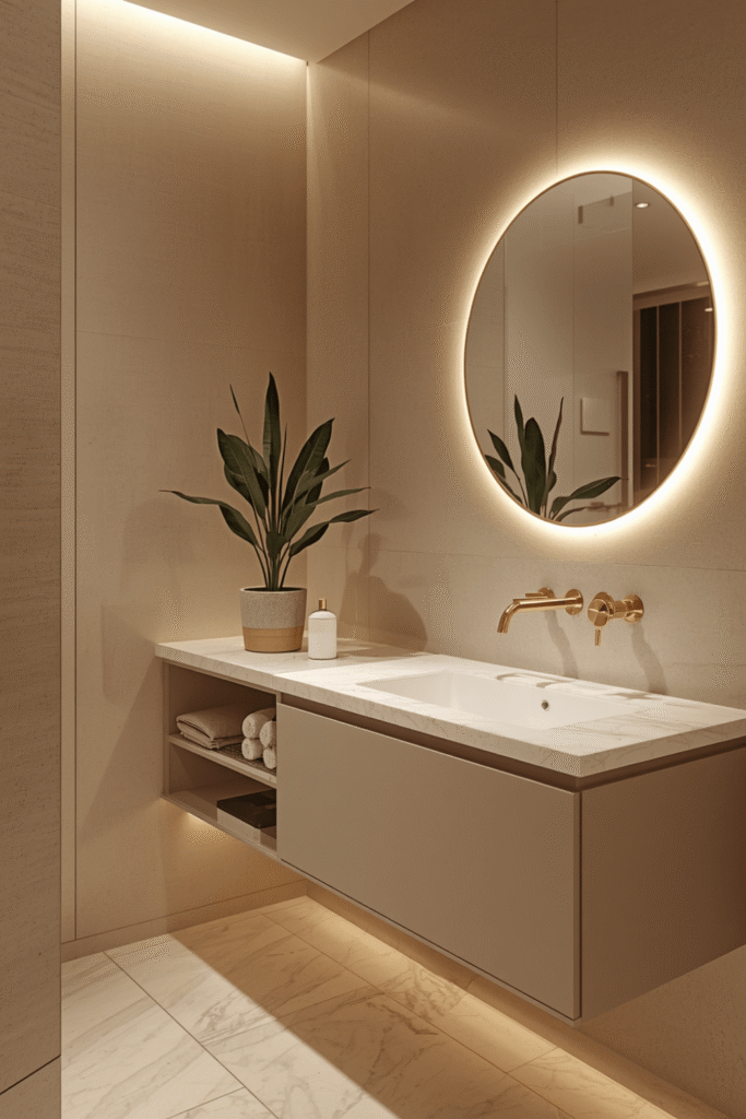 12. Minimalist Bathroom Plant Decor Ideas