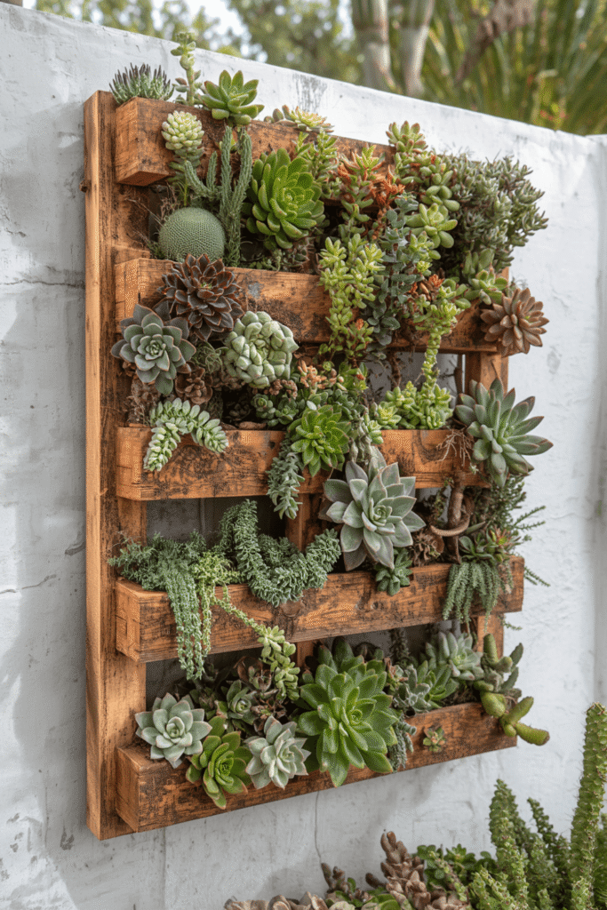 13. Succulent Pallet Display