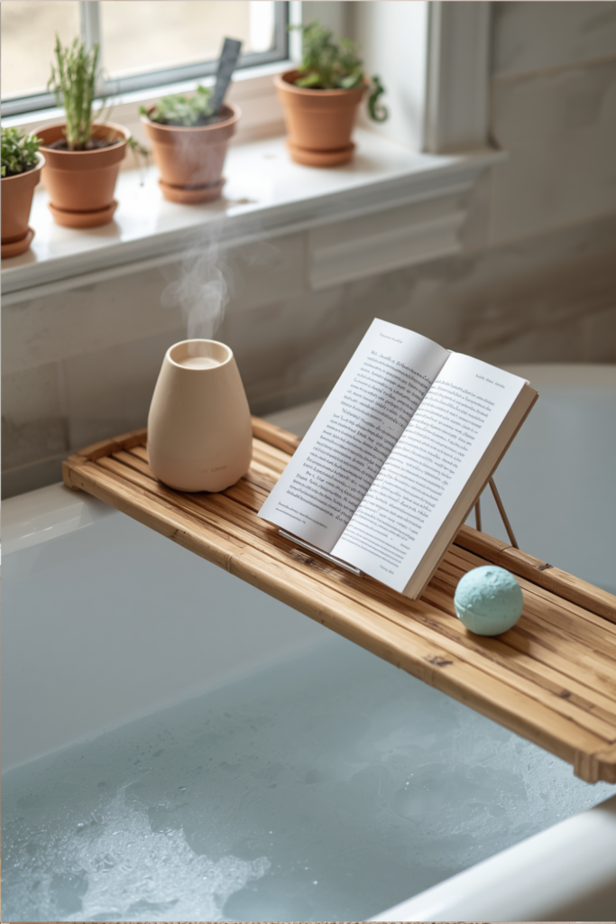 15. Home Spa Caddy with Reading Stand
