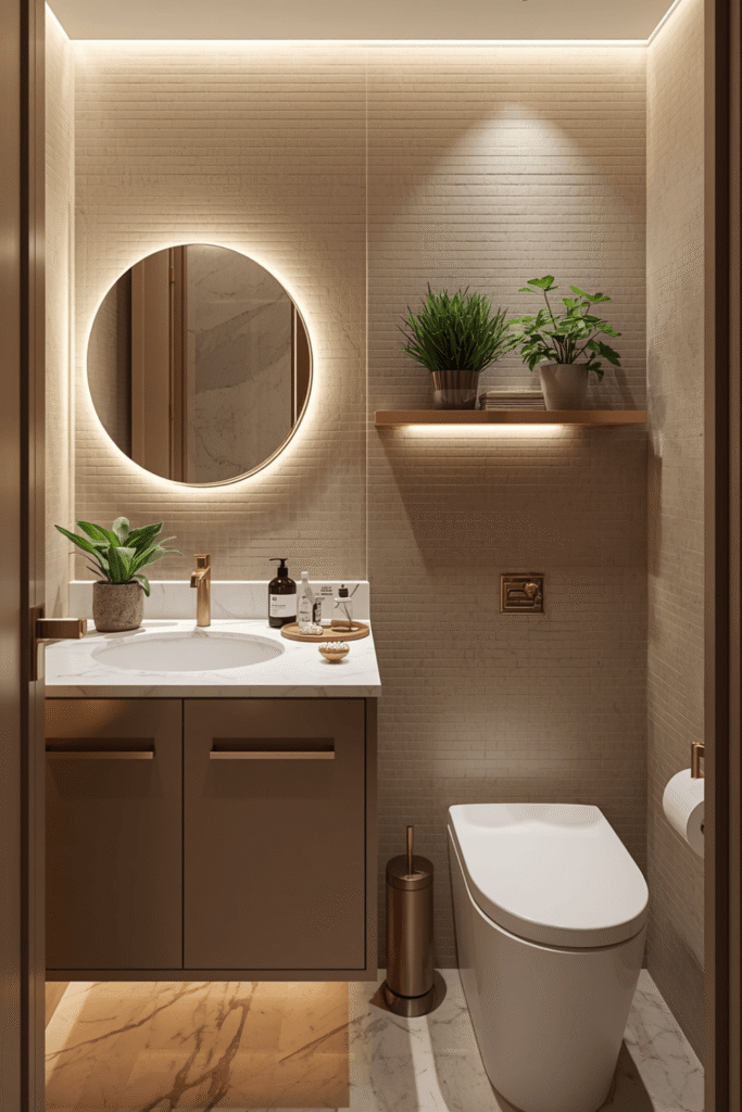 16. Apartment Bathroom Plant Decor