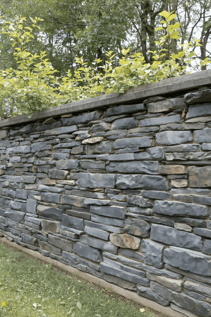 17. Dry Stacked Slate Wall