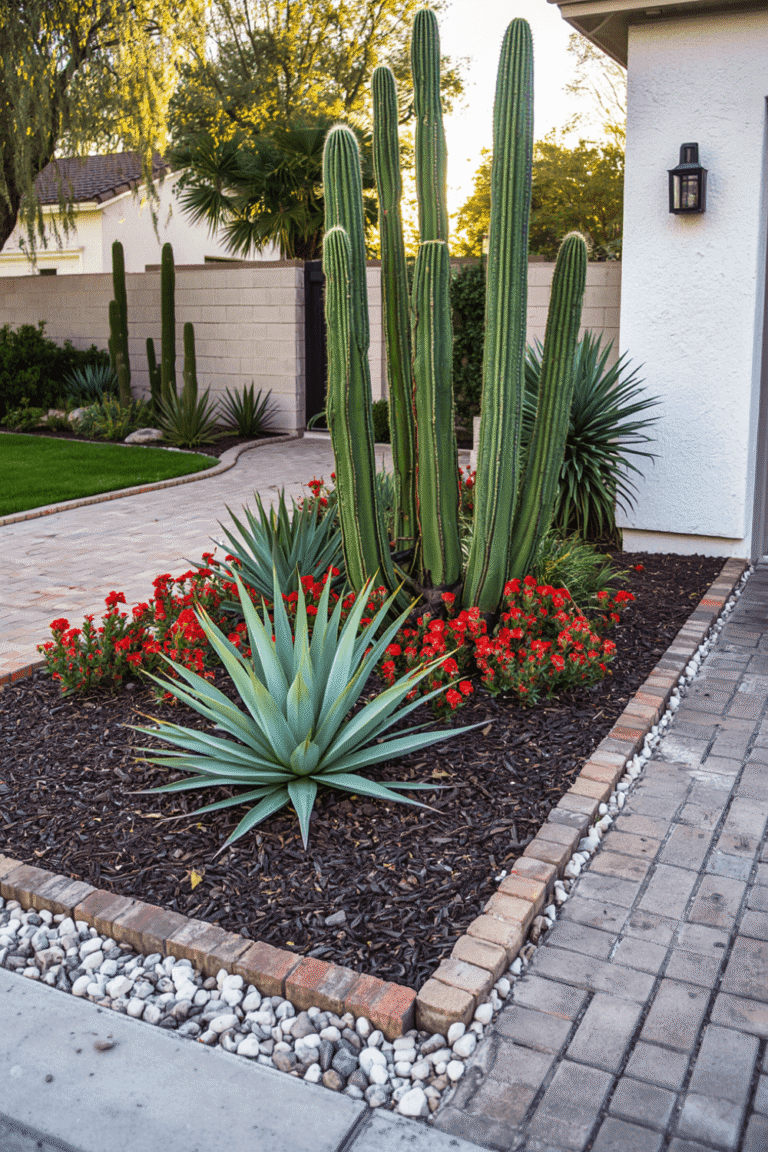 18. Layer Mulch Around Desert Plants