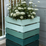 18. Painted Ombre Pallet Planter