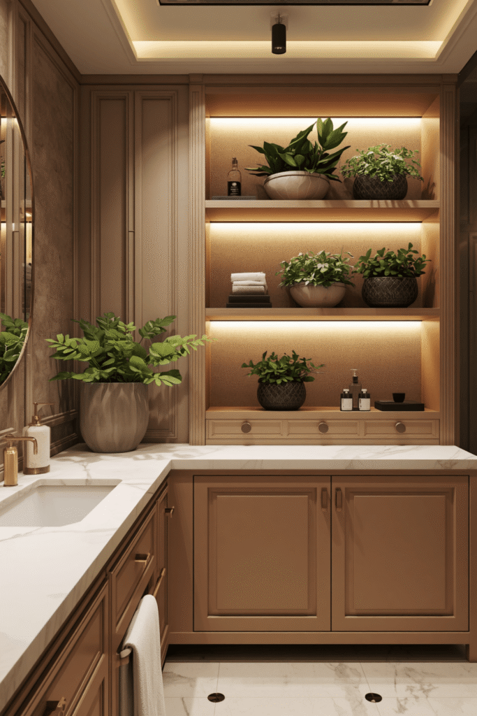 19. Fake Plants for Bathroom Decor