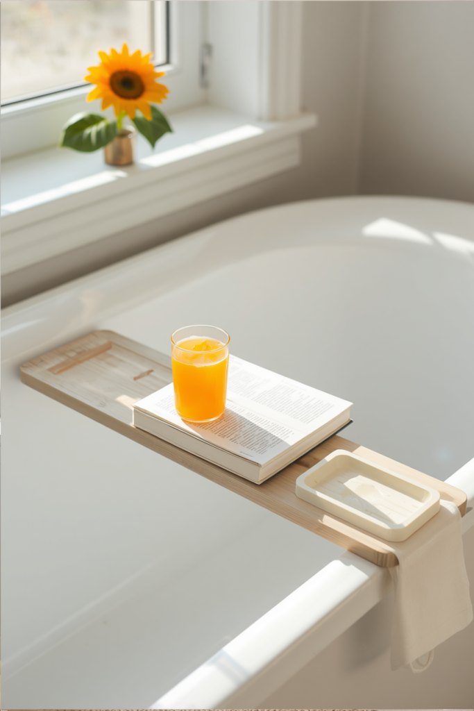 19. Homemaxs Bamboo Bath Caddy