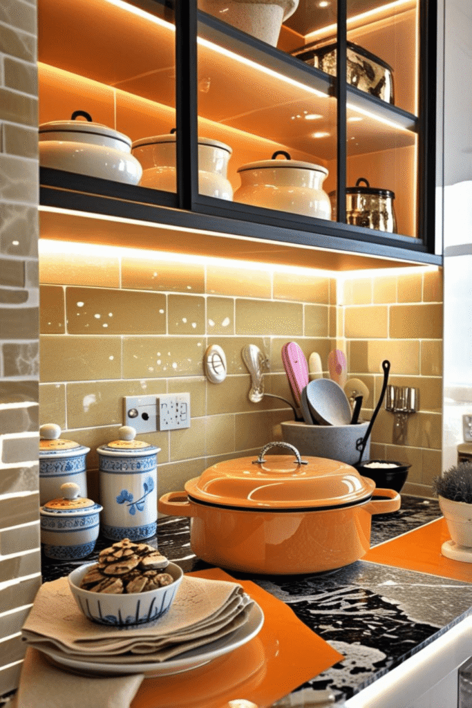 19. Orange Kitchen Decorating Ideas Accessories and Accents
