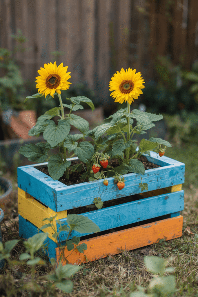 20. Kids' Easy Pallet Planter Project