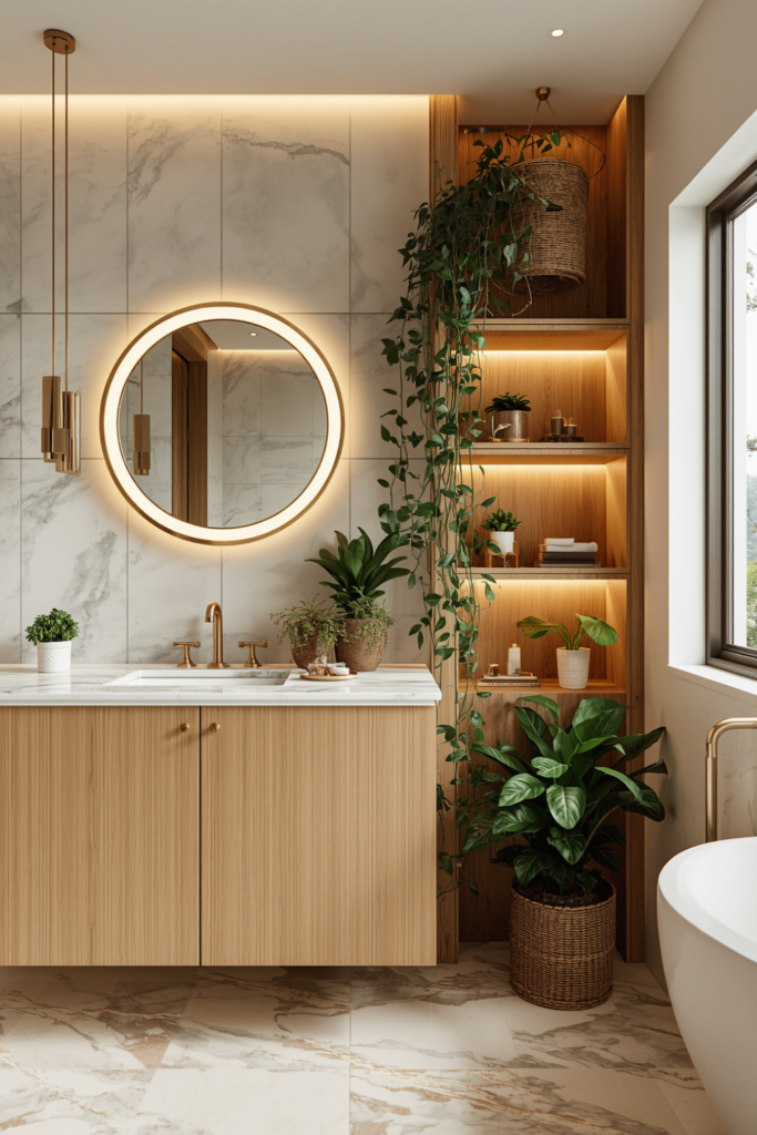 23. Small Bathroom With Plants Ideas