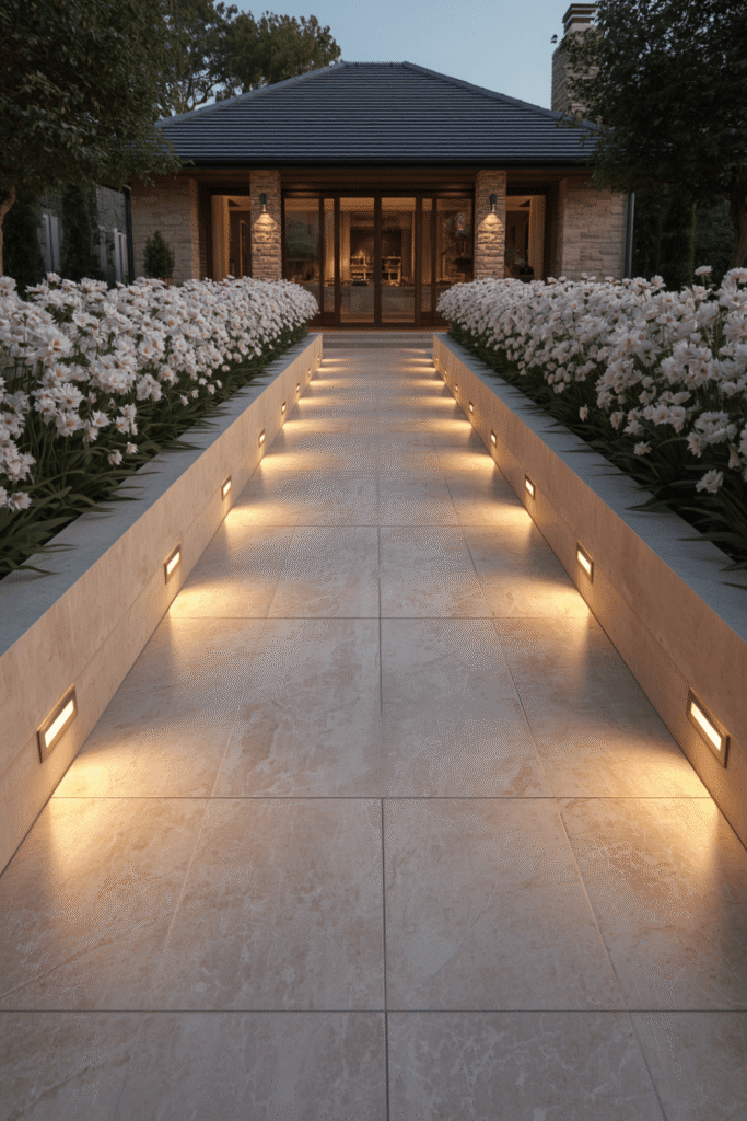 25. Porcelain Tile Outdoor Path (with Discount Tiles)