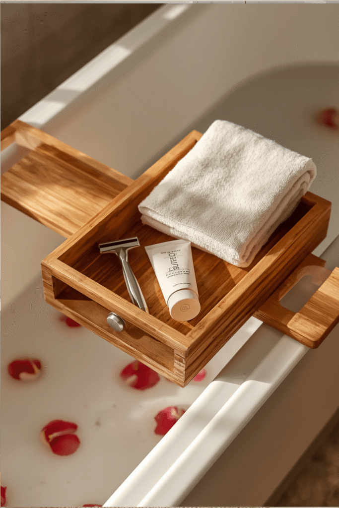 3. Muso Wood Bamboo Bath Tray