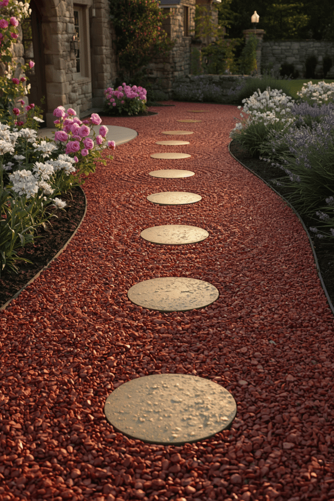 4. Colored Gravel Accent Path