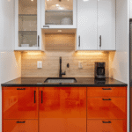 4. Orange and White Kitchen Decor