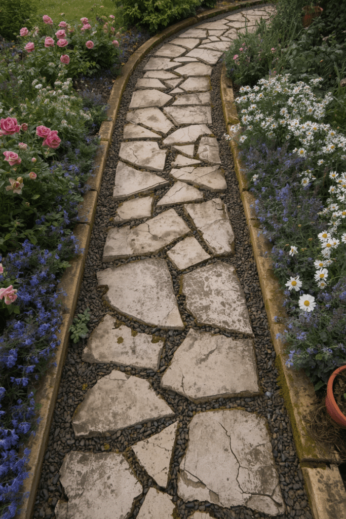 8. Broken Concrete Stepping Stones