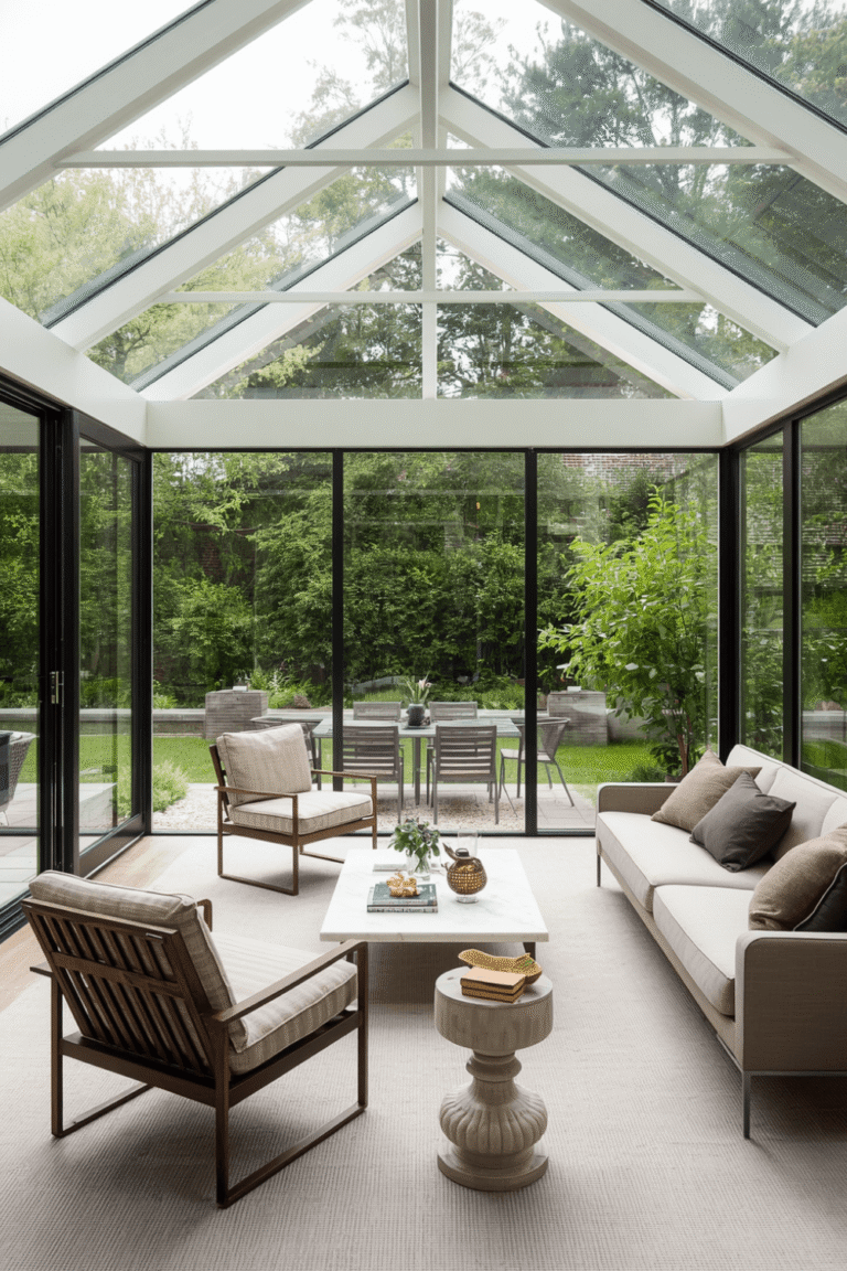 Modern Sunroom Ideas for Back of House